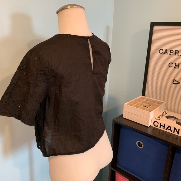 Like NEW! Michael Kors Black Eyelet Crop Top 🌟 - Picture 5 of 5